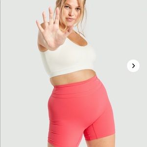 Whitney x Gymshark unbleached white sports bra